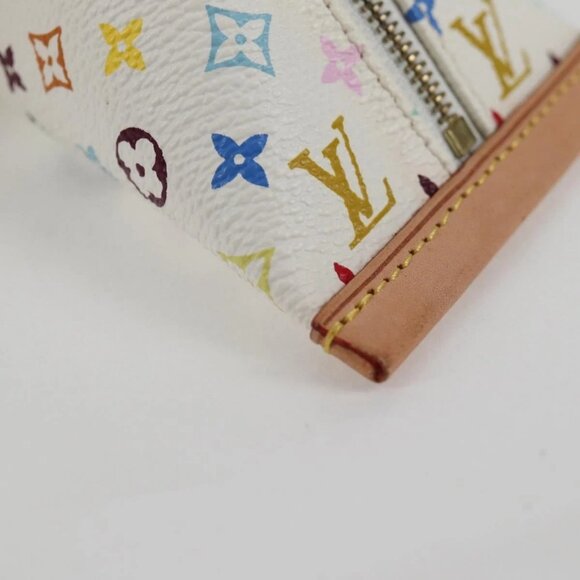 LOUIS VUITTON Monogram Multicolor Berlango Coin Purse White M58028 Auth 137390V - Picture 4 of 16